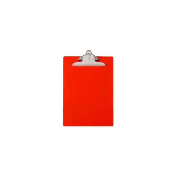 Saunders Mfg Saunders Recycled Plastic Clipboard with Antimicrobial Protection, 8-1/2" x 12", Red 21601 - main